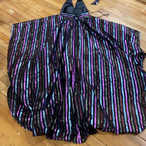 MILLY Angie Stripped organza halter gown - Picture 7 of 11